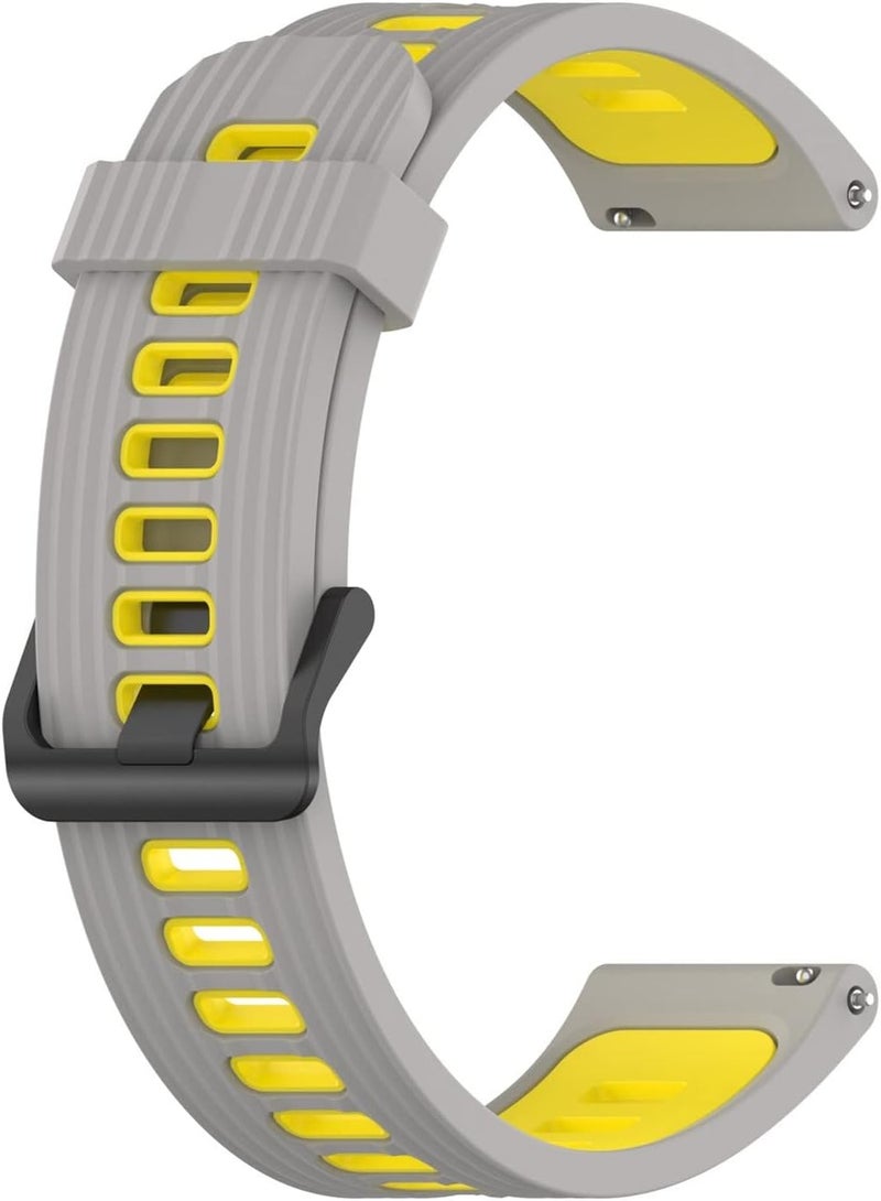 woobles Band for Samsung Galaxy Watch4/Active2,Silicone Watch Replacement Band Strap Soft Sports Wristband Strap Compatible with Galaxy Watch4/Active2,5.5-8.7in,20mm (Yellow) - Image 2